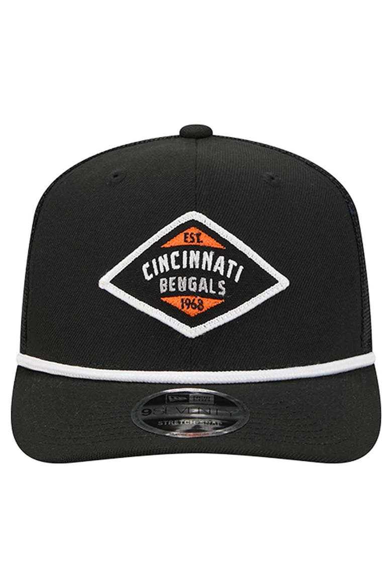 Men's New Era  Black Cincinnati Bengals Team 9SEVENTY Adjustable Hat, Alternate, color, Black