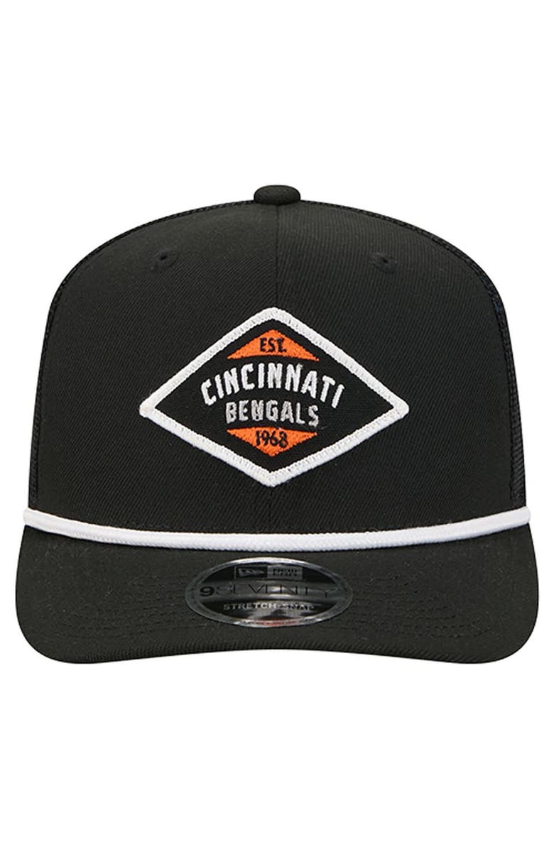 New Era Men's New Era  Black Cincinnati Bengals Team 9SEVENTY Adjustable Hat, Alternate, color, Black