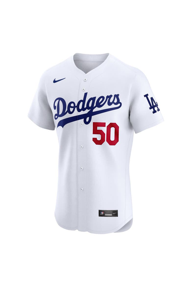 Men's Nike Mookie Betts White Los Angeles Dodgers Home Elite Jersey, Alternate, color, White