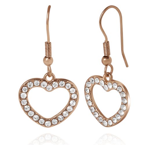 Jessica Simpson Kids Kids Pink Heart Charm Bracelet & Earrings Set In Pink