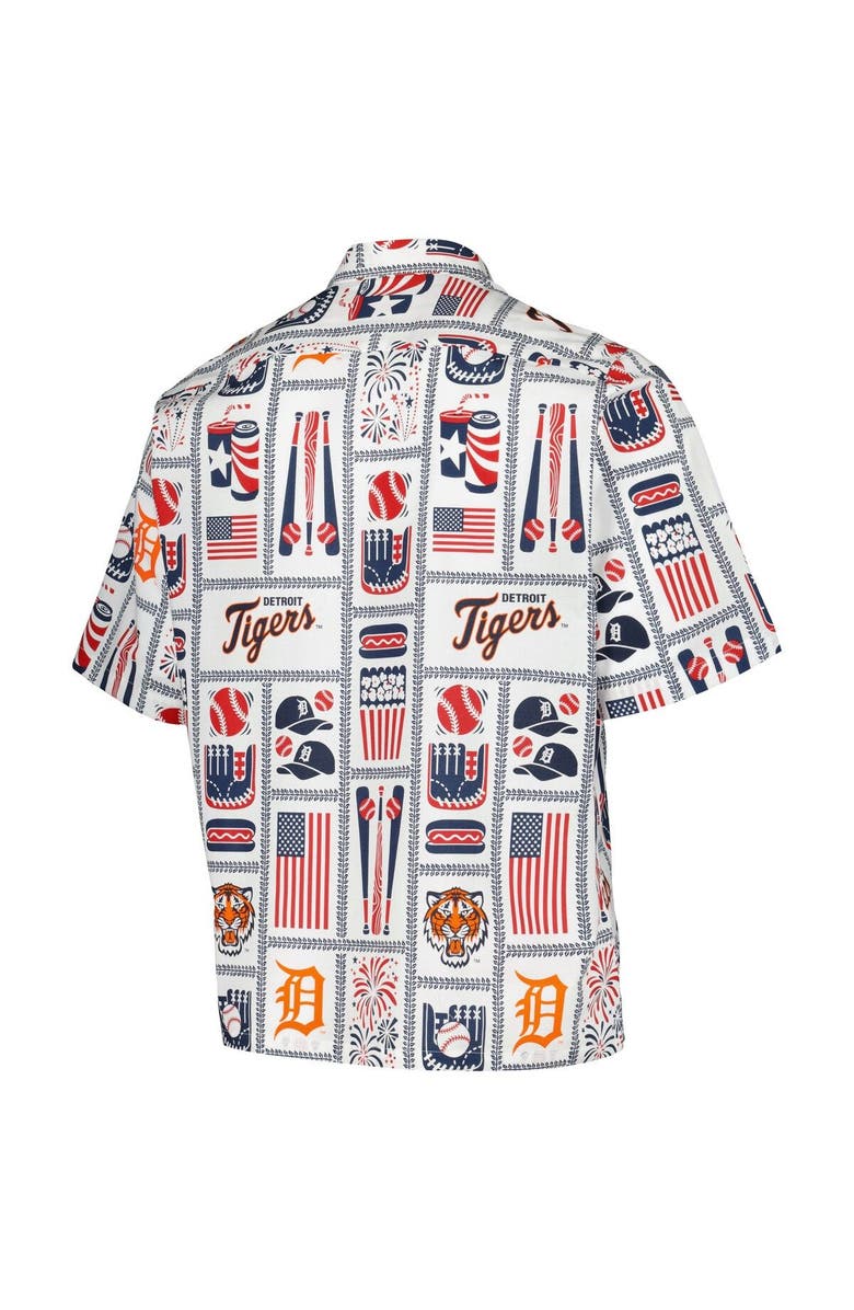 Reyn Spooner Men's Reyn Spooner White Detroit Tigers Americana Button-Up Shirt, Alternate, color, White