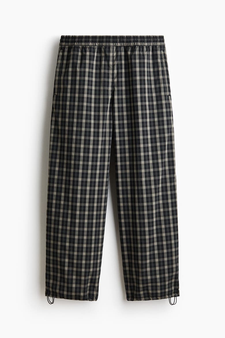 Loose-Fit Track Pants, Alternate, color, Light taupe/checked