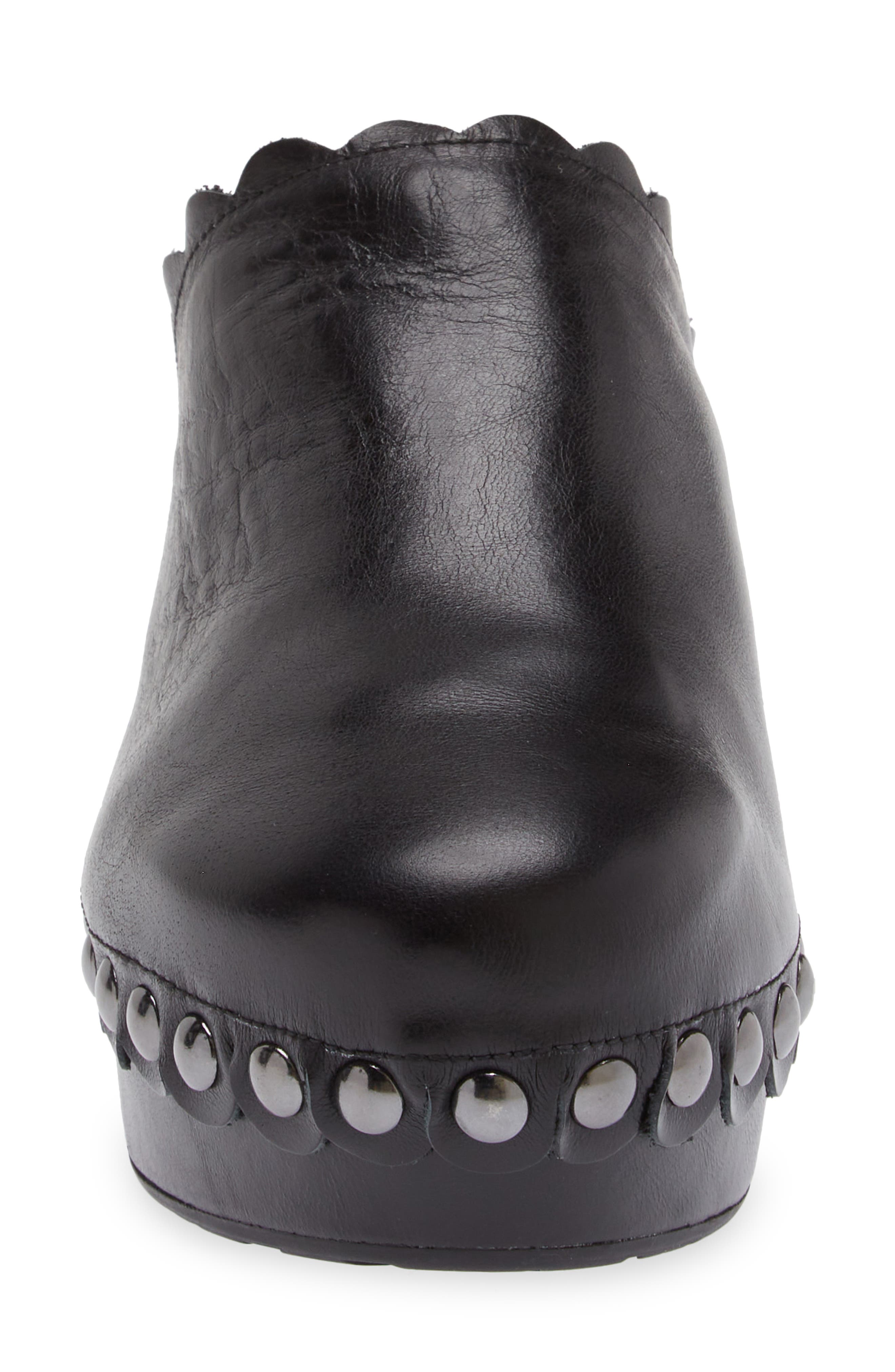 Chocolat Blu Genoa Platform Clog, Alternate, color, Black Leather