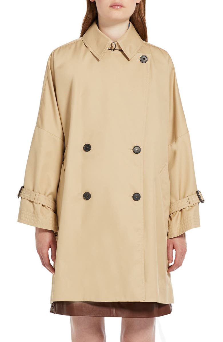 Weekend Max Mara Zelante Double Breasted Reversible Raincoat, Main, color, 