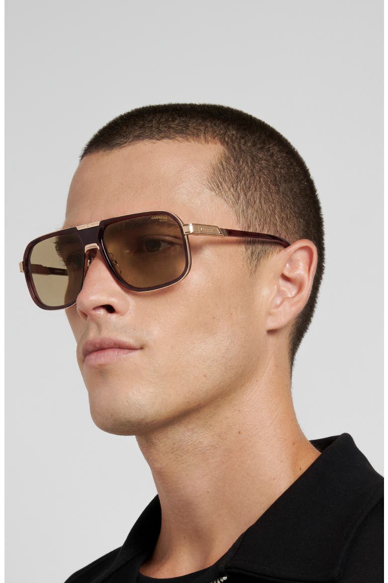 CA 1090/S/US 60mm Photochromic Navigator Sunglasses, Alternate, color, BROWN/ GRN FT AR