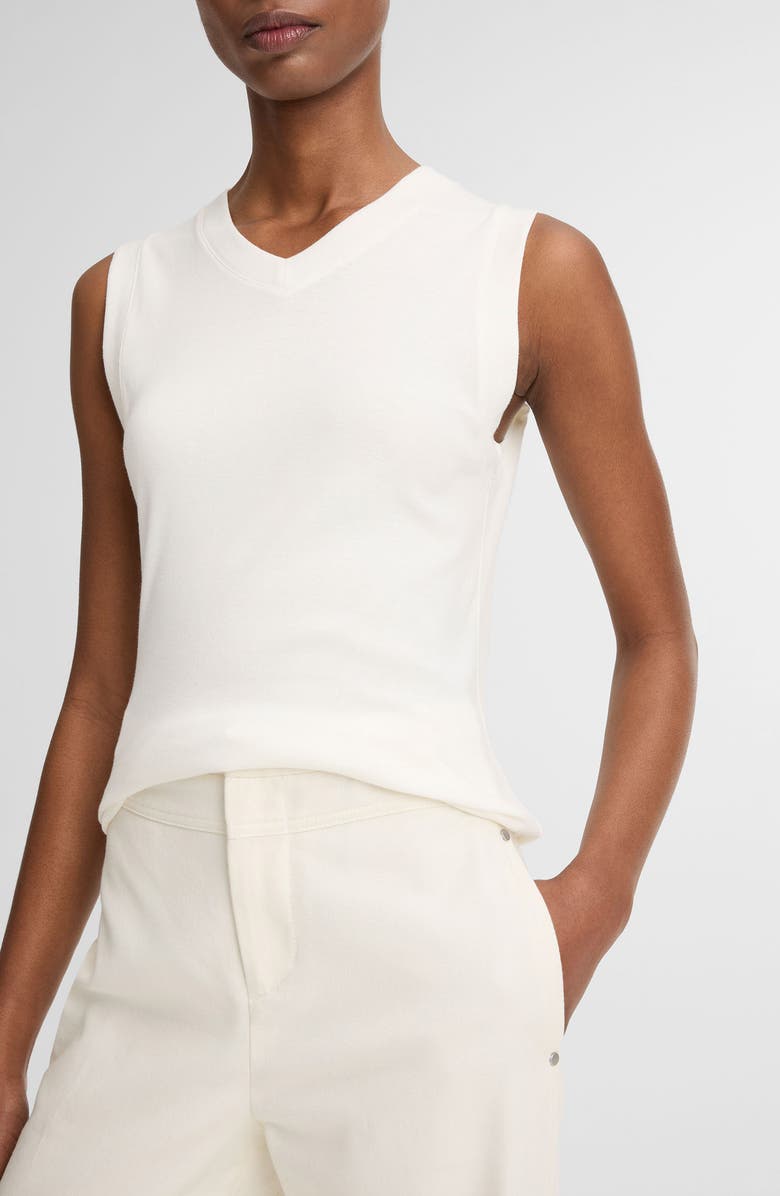 Vince Sleeveless Knit Top, Alternate, color, Optic White