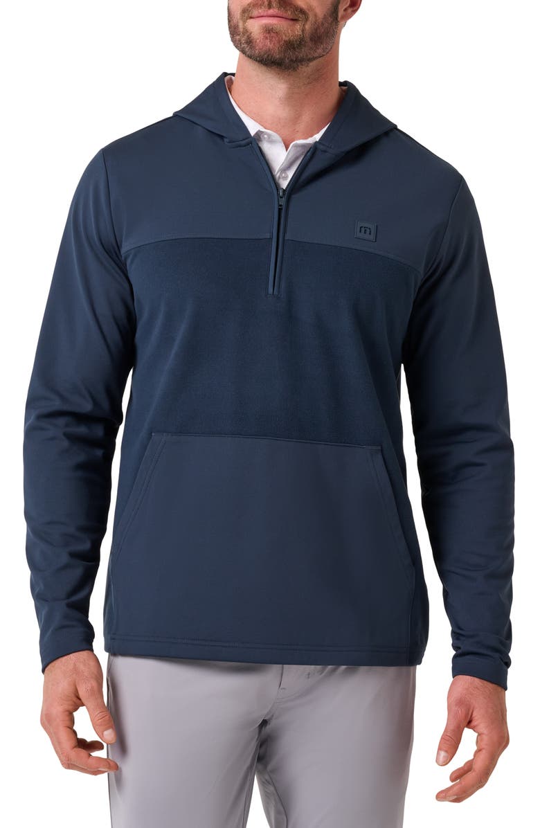 TravisMathew Polar Seas Quarter Zip Pullover, Main, color, Total Eclipse