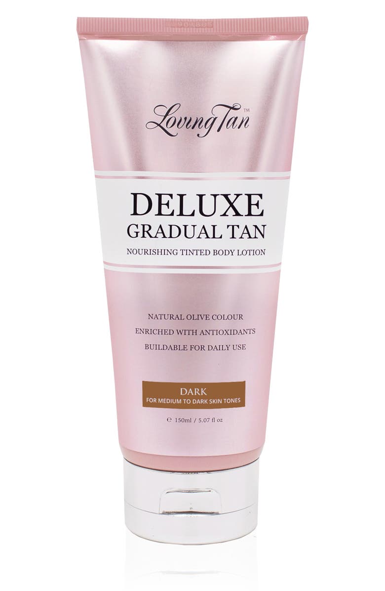 Loving Tan Deluxe Gradual Tan Nourishing Tinted Body Lotion, Main, color, Dark
