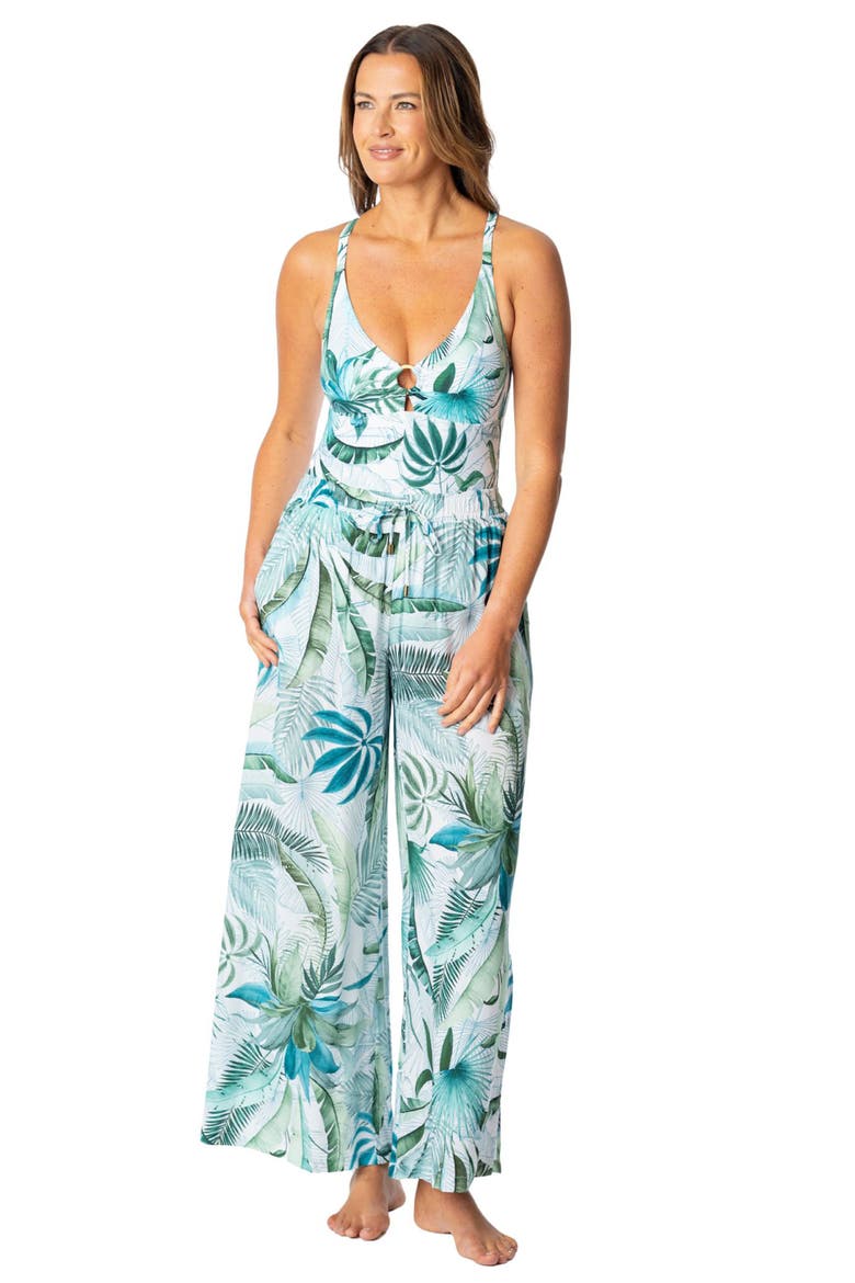 Josephine Wide Leg Cover-Up Pants, Alternate, color, WHITE