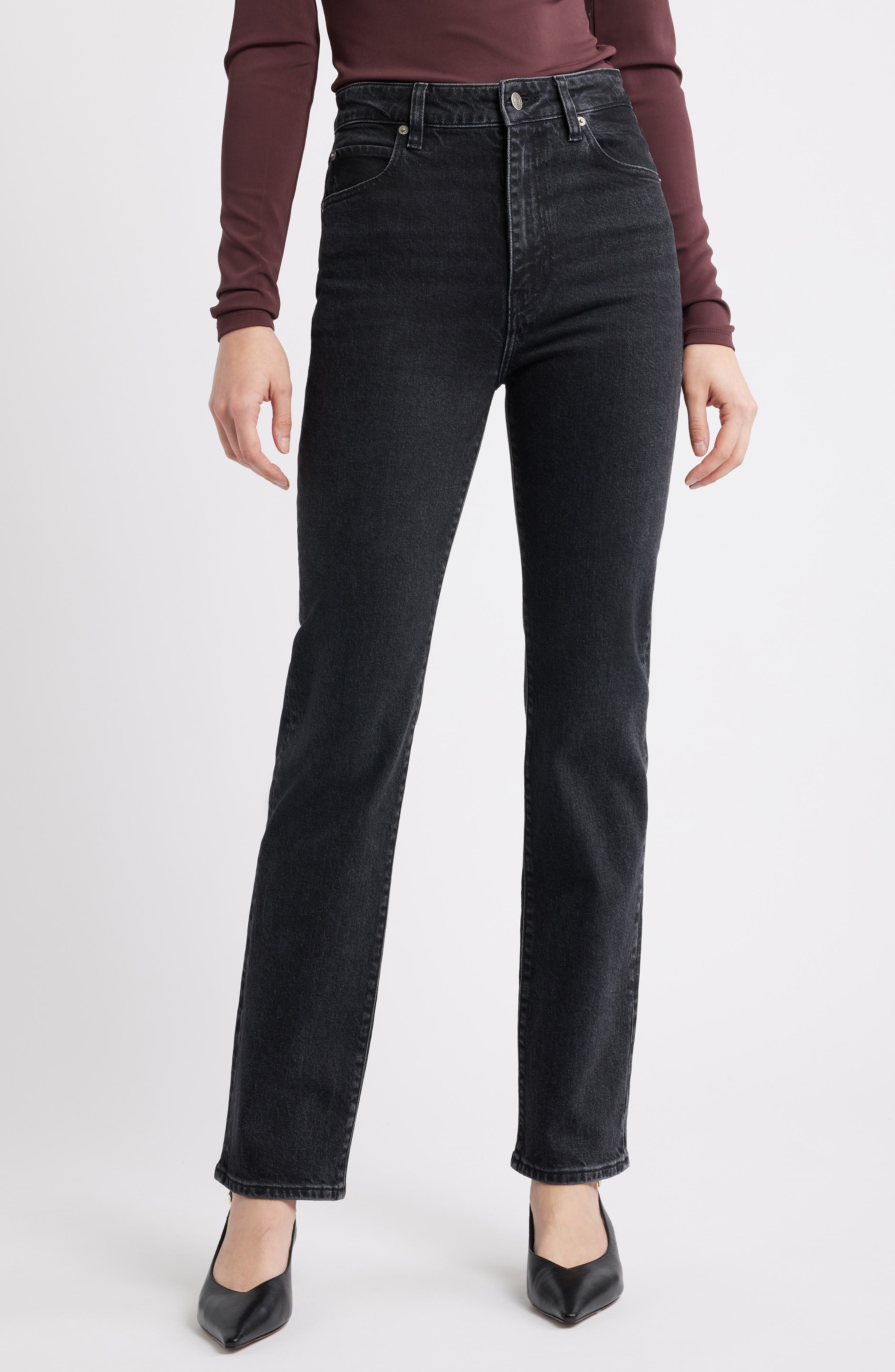 FRAME The Ruler High Waist Straight Leg Jeans