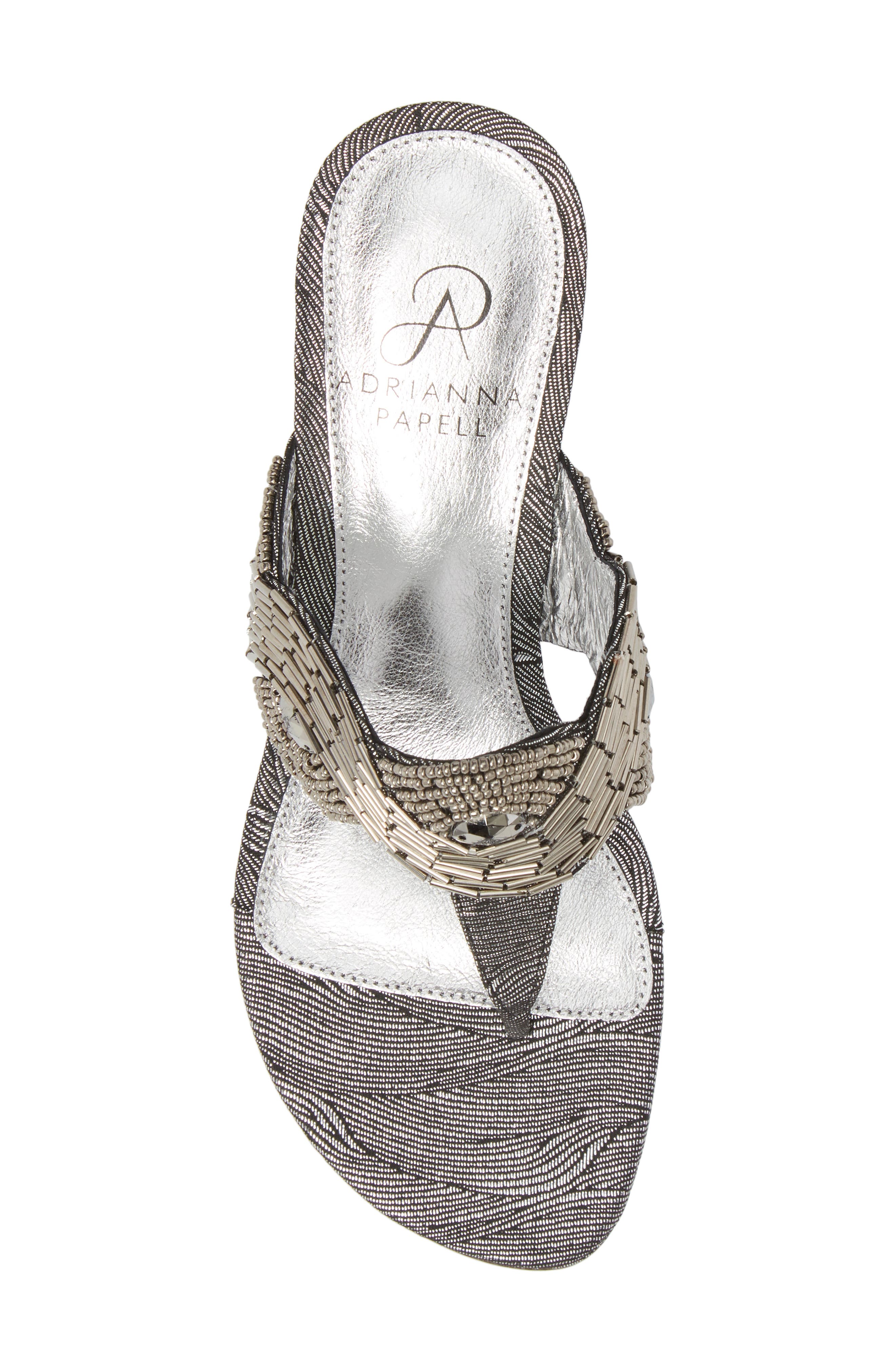 Adrianna Papell Coco Beaded Wedge Sandal, Alternate, color, 