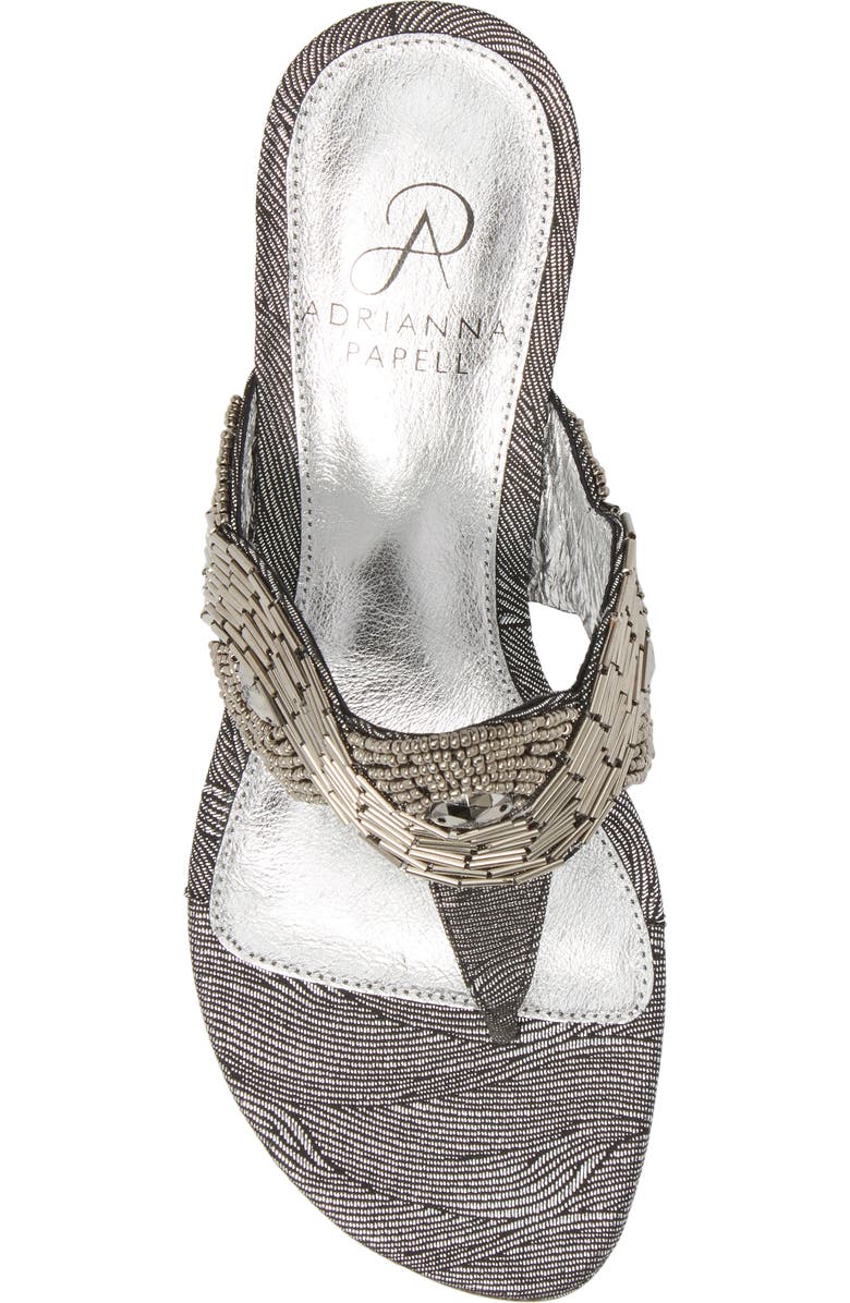 Adrianna Papell Coco Beaded Wedge Sandal, Alternate, color,
