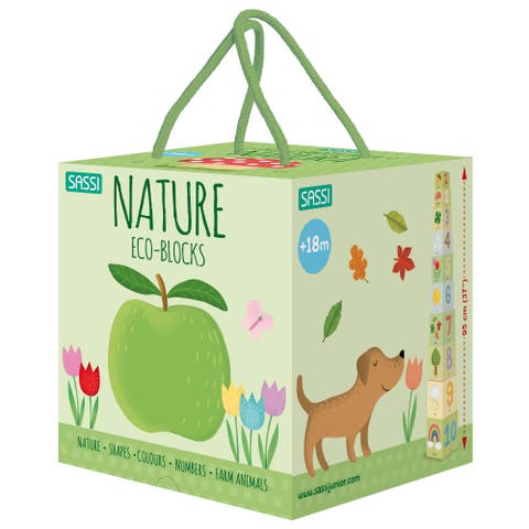 Ecoblocks Nature 10 Stacking Cubes & Booklet