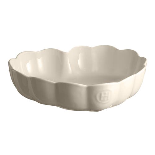 Emile Henry Madeleine Heart Shaped Cake Dish In Brown