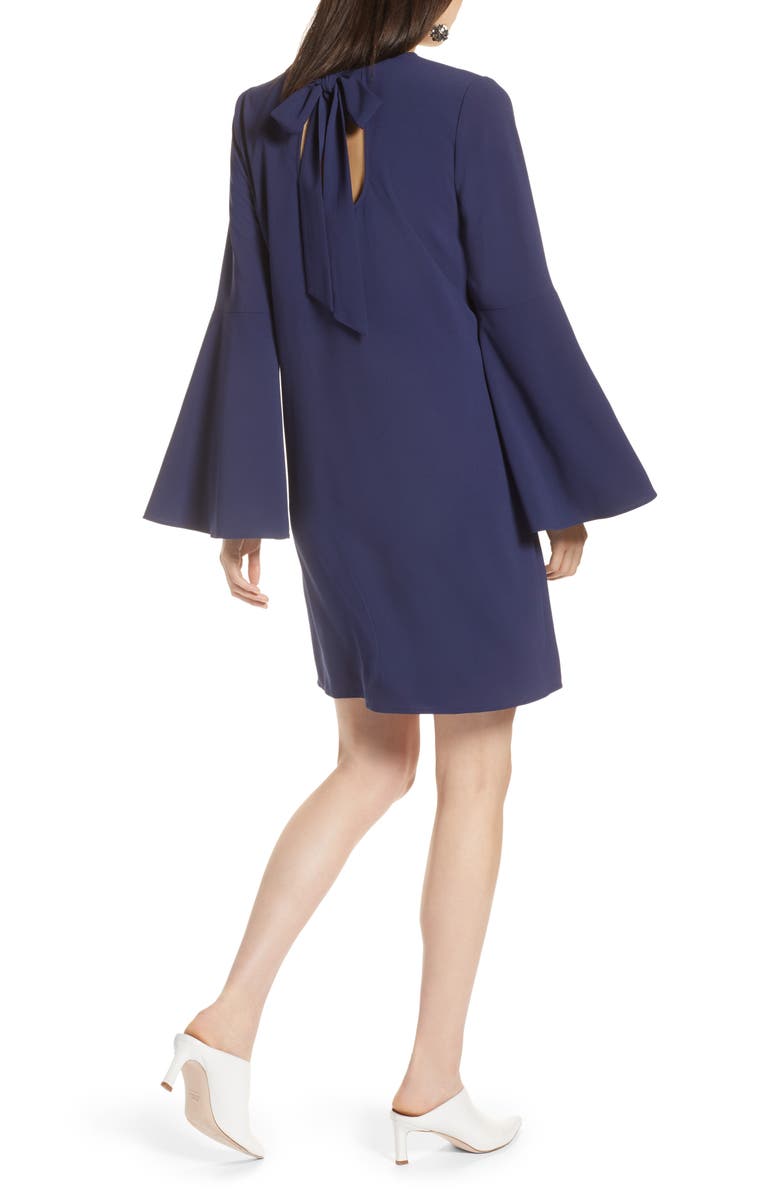 Halogen<sup>®</sup> Bow Back Flare Sleeve Dress, Alternate, color,