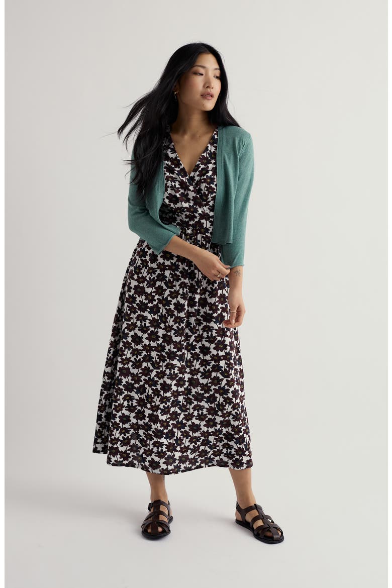 Vanessa Open Front Organic Cotton Crop Cardigan, Alternate, color, SARDINE