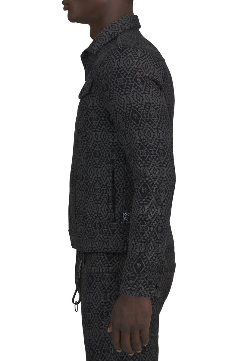 PRPS Keystone Geo Pattern Cotton Trucker Jacket, Alternate, color,