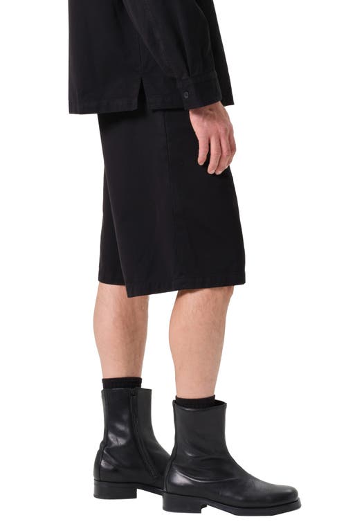 Agolde Cosmo Long 12.5 Chino Shorts In Black