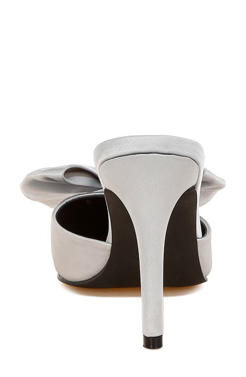 London Rag Sidonie Bow Mule Pump In Silver