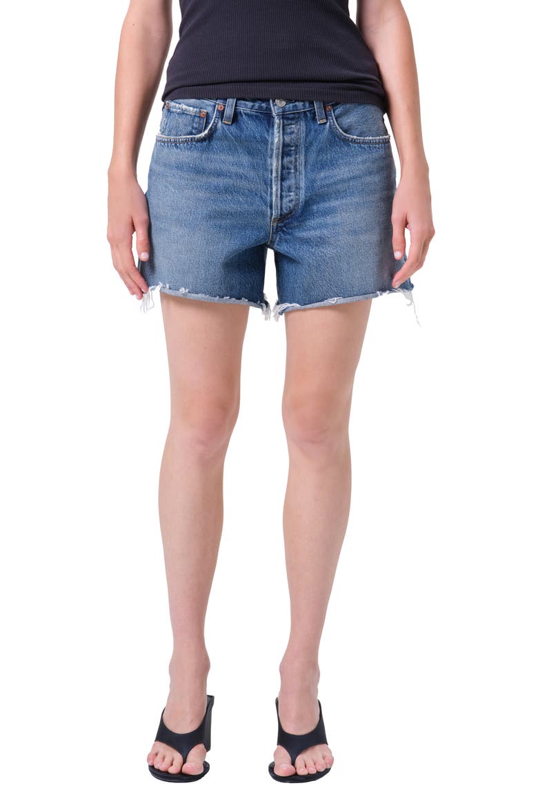 Nye Denim Cutoff Shorts, Main, color, BOUNTY MED CLASSIC WASH INDIGO