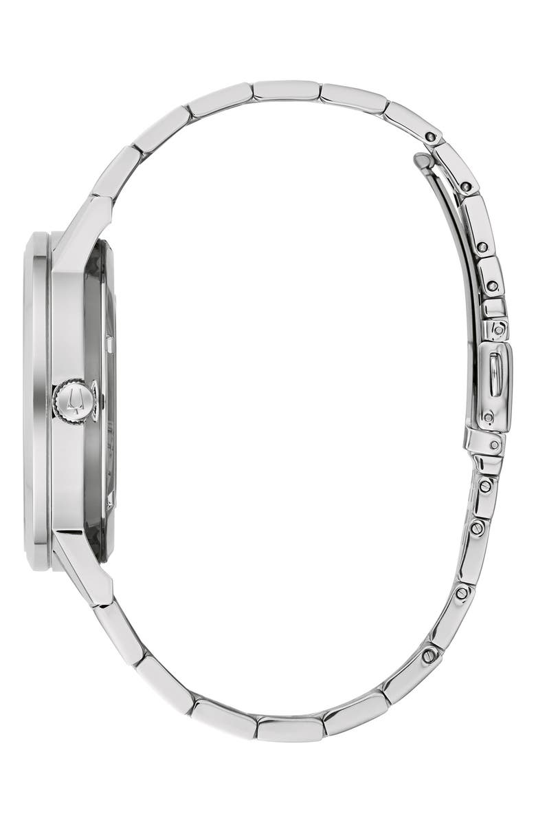 BULOVA Automatic 21-Jewel Stainless Steel Bracelet Watch, 42mm, Alternate, color, Silver