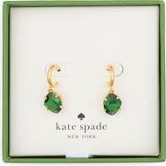 Kate Spade New York treasure trove cubic zirconia huggie hoop earrings