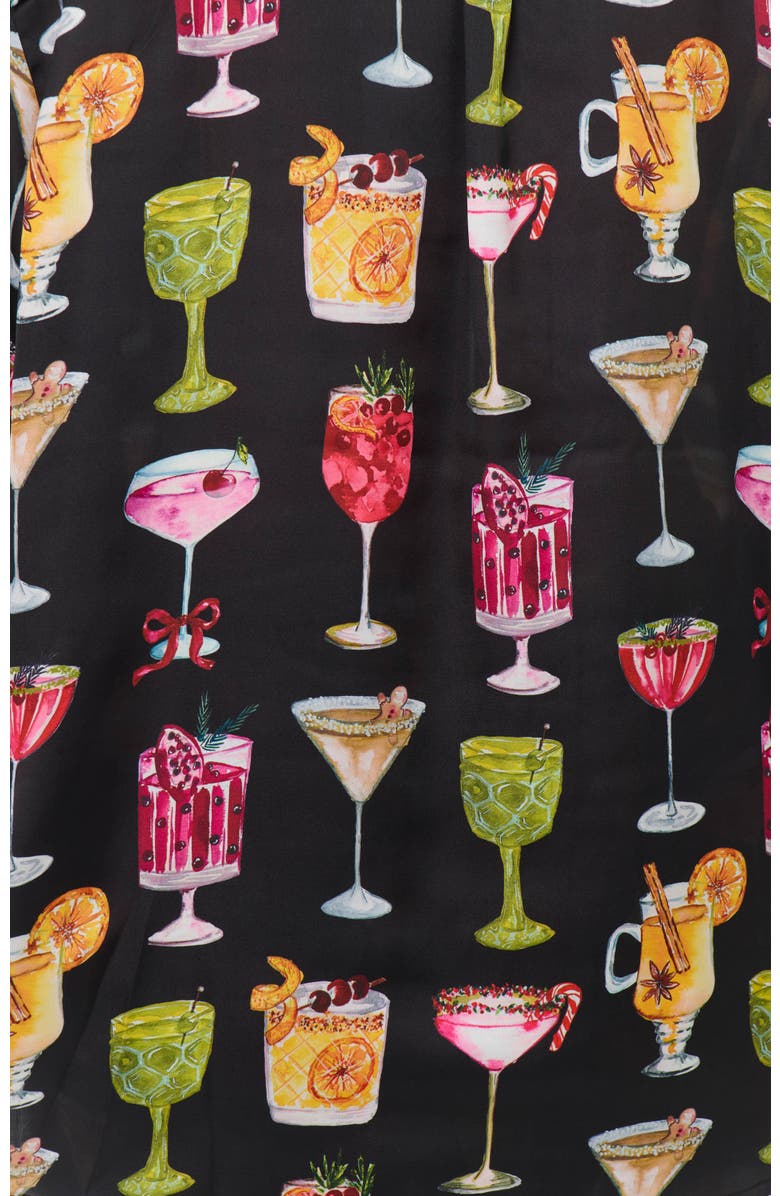 Show Me Your Mumu Classic PJ Set, Alternate, color, Holiday Cocktails Silky