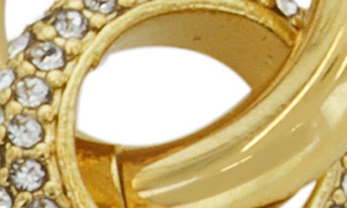 Panacea Pavé Crystal Interlocking Circle Drop Earrings In Gold