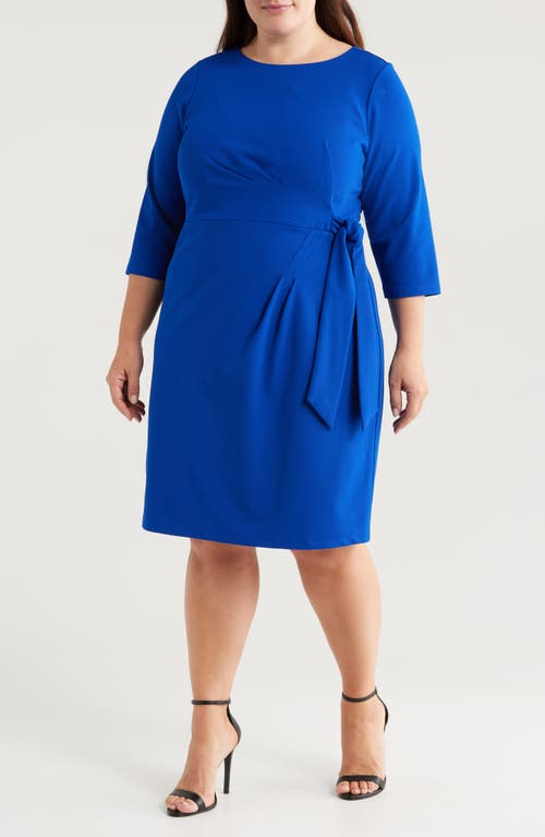 Tahari ASL Side Tie Dress in Cobalt 