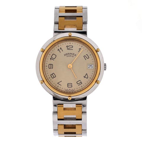 Clipper Quartz Watch Stainless Steel with Plated Metal 34
