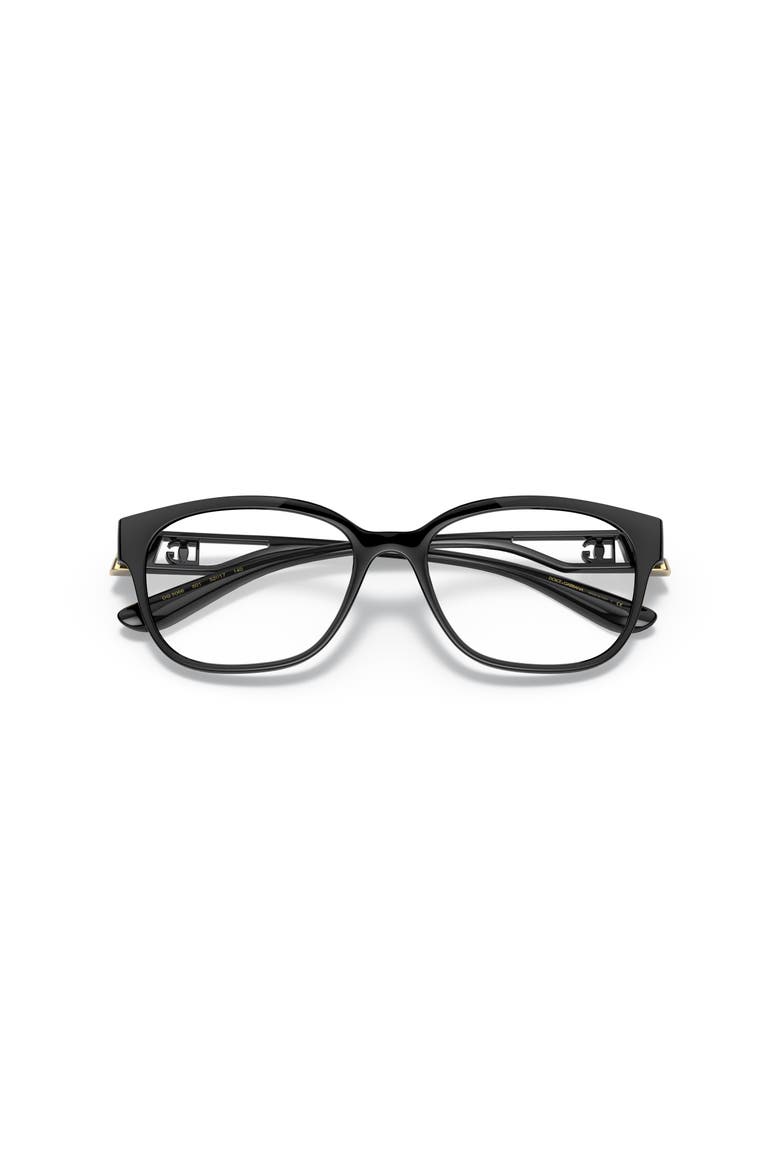 54mm Square Optical Glasses, Alternate, color, BLACK