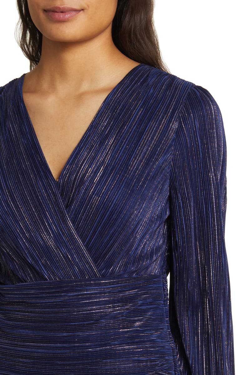 Lilly Pulitzer<sup>®</sup> Jessamie Metallic Long Sleeve Dress, Alternate, color, Low Tide Navy