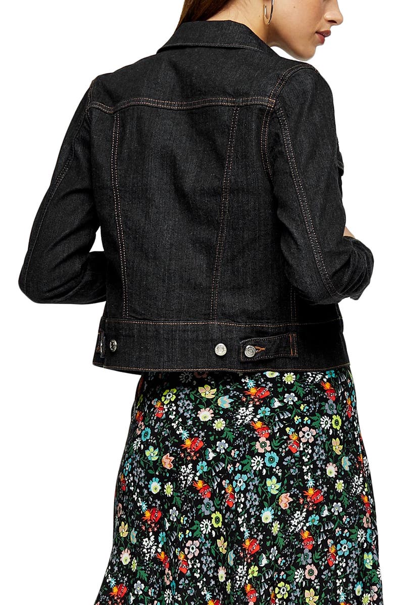 Topshop IDOL Western Stitch Denim Jacket, Alternate, color,