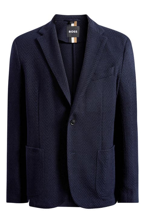 Hanry Slim Fit Wool & Cotton Herringbone Sport Coat