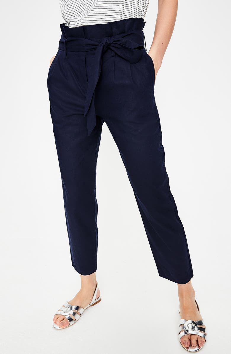 Boden Paperbag Waist Trousers, Alternate, color, 