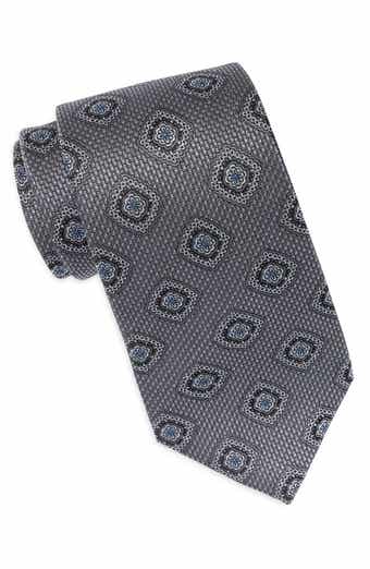 Duchamp Medallion Jacquard Silk Tie