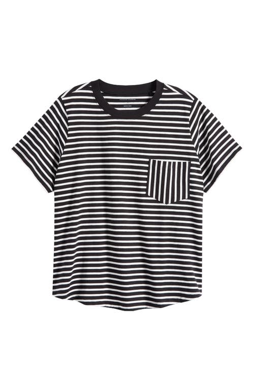 Universal Standard Breton Stripe T-shirt In Black/white Stripe