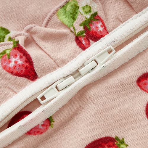 Milkbarn Organic Cotton Ruffle Footed Romper In Pink