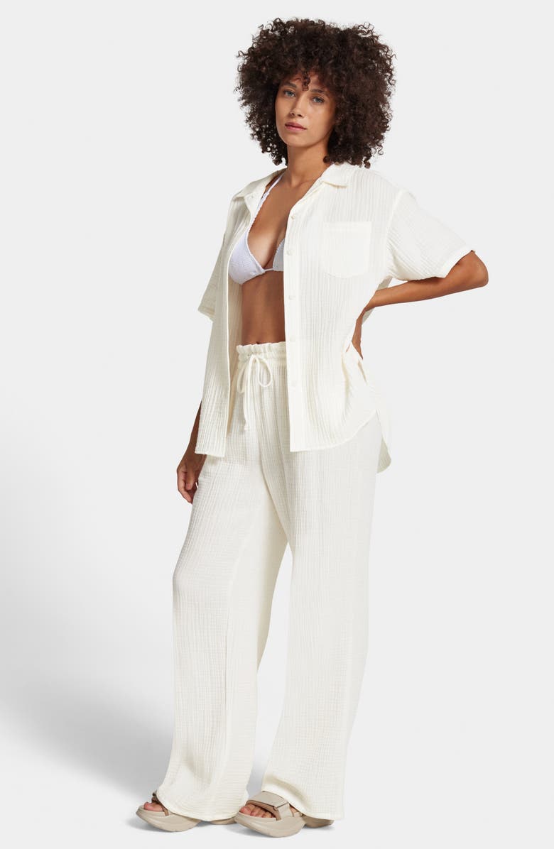 UGG<sup>®</sup> Embrook Short Sleeve Cotton Gauze Pajama Top, Alternate, color, 