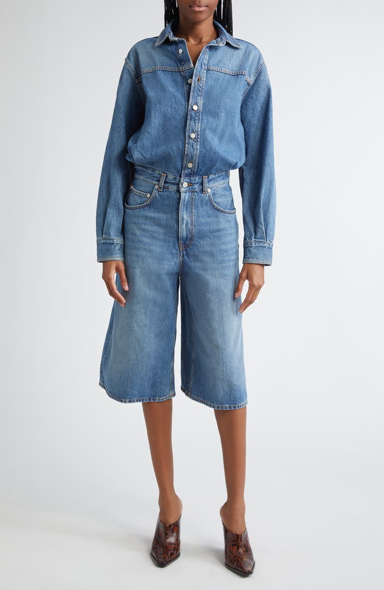 Haikure Tonya Denim Romper, Main, color,
