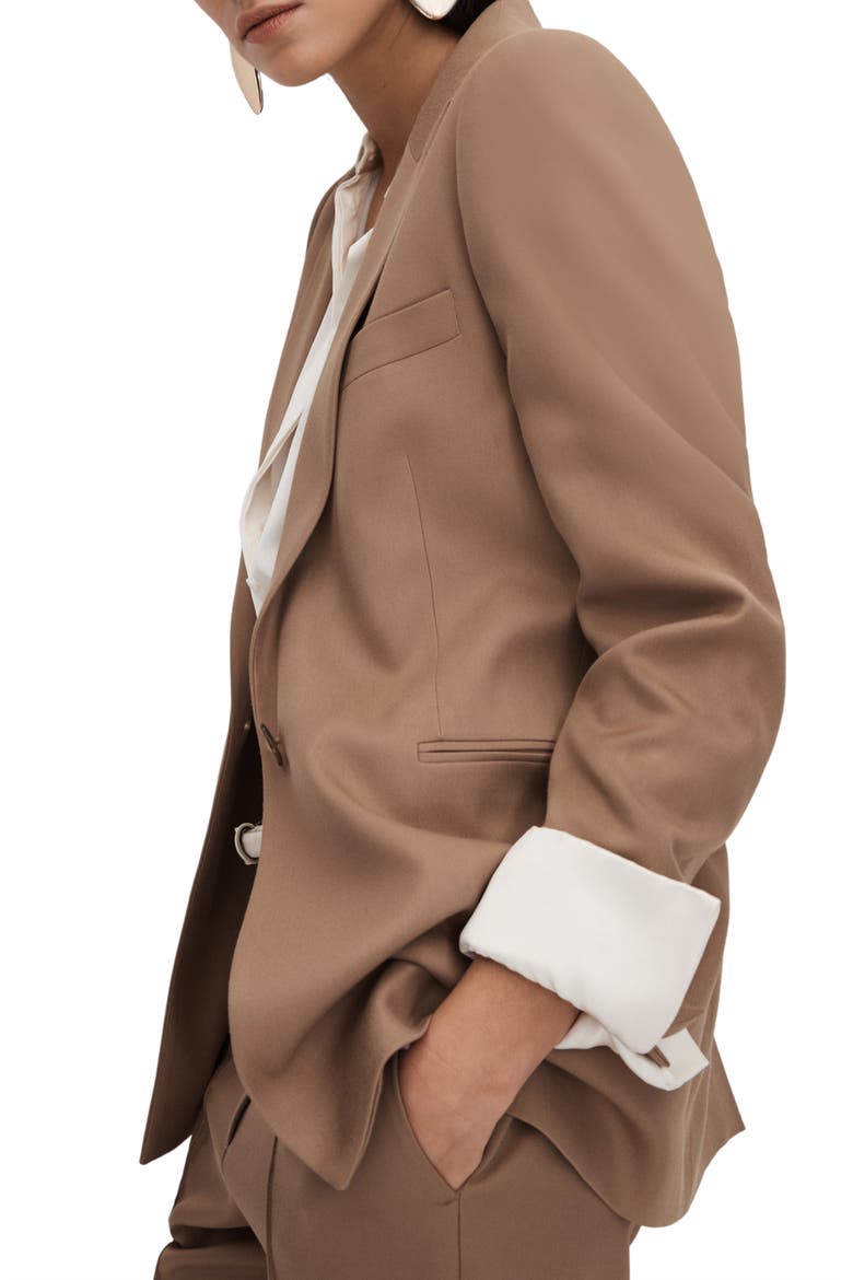 Wren One-Button Blazer, Alternate, color, MINK NEUTRAL