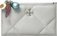 Tory Burch Kira Diamond Quilt Charm Zip Wallet
