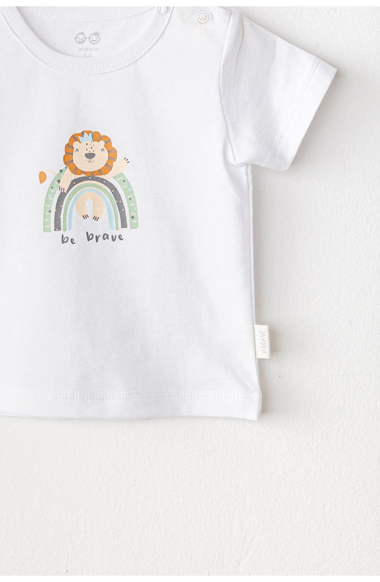 Andy Wawa Casual Brave Lion T-Shirt, Alternate, color, White