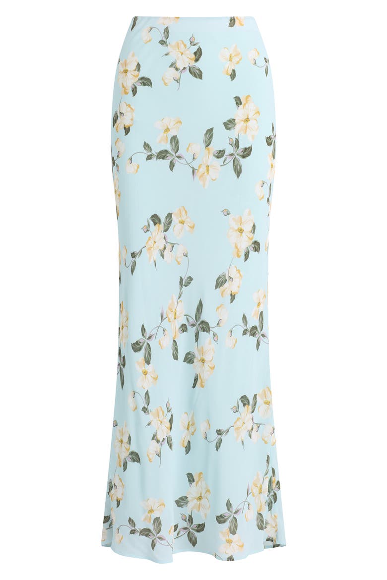 The Favorite Floral Georgette Maxi Skirt, Alternate, color, AQUA FLORAL