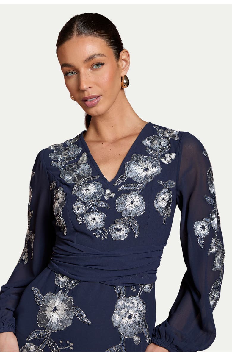 Coast Embellished High Low Maxi Dress, Alternate, color, Navy