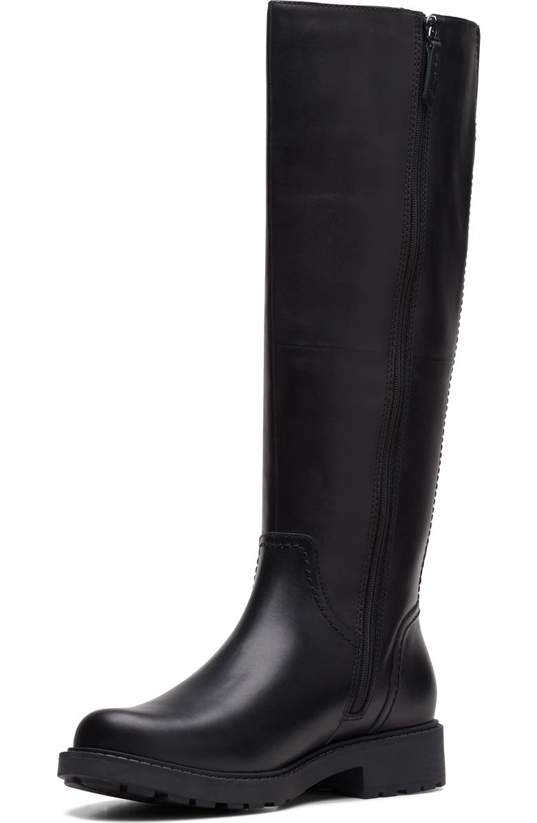 Clarks<sup>®</sup> Orinoco Rise Knee High Boot, Alternate, color, Black Leather