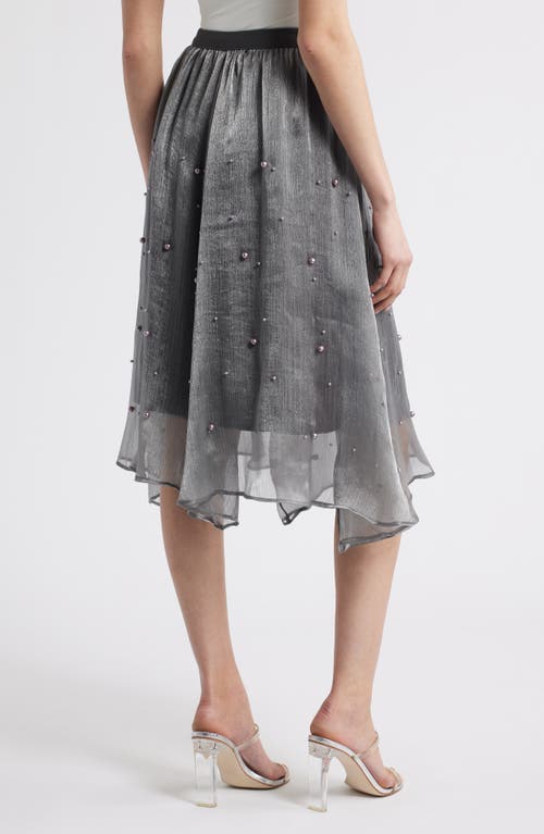 Nikki Lund Elsa Beaded Asymmetric Skirt