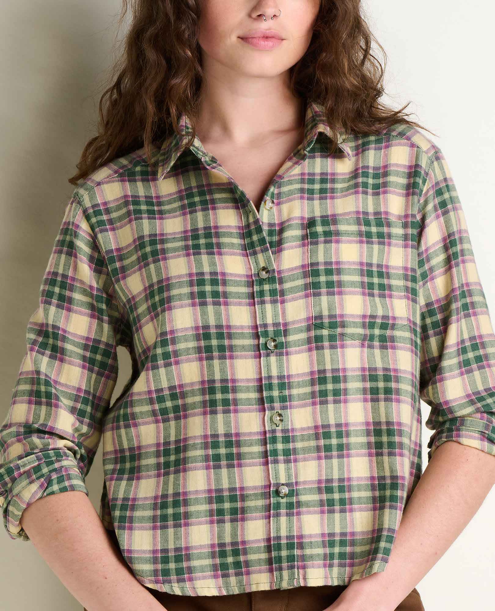 Toad & Co Re-Form Flannel Boxy Long Sleeve Shirt (Women) | Nordstrom