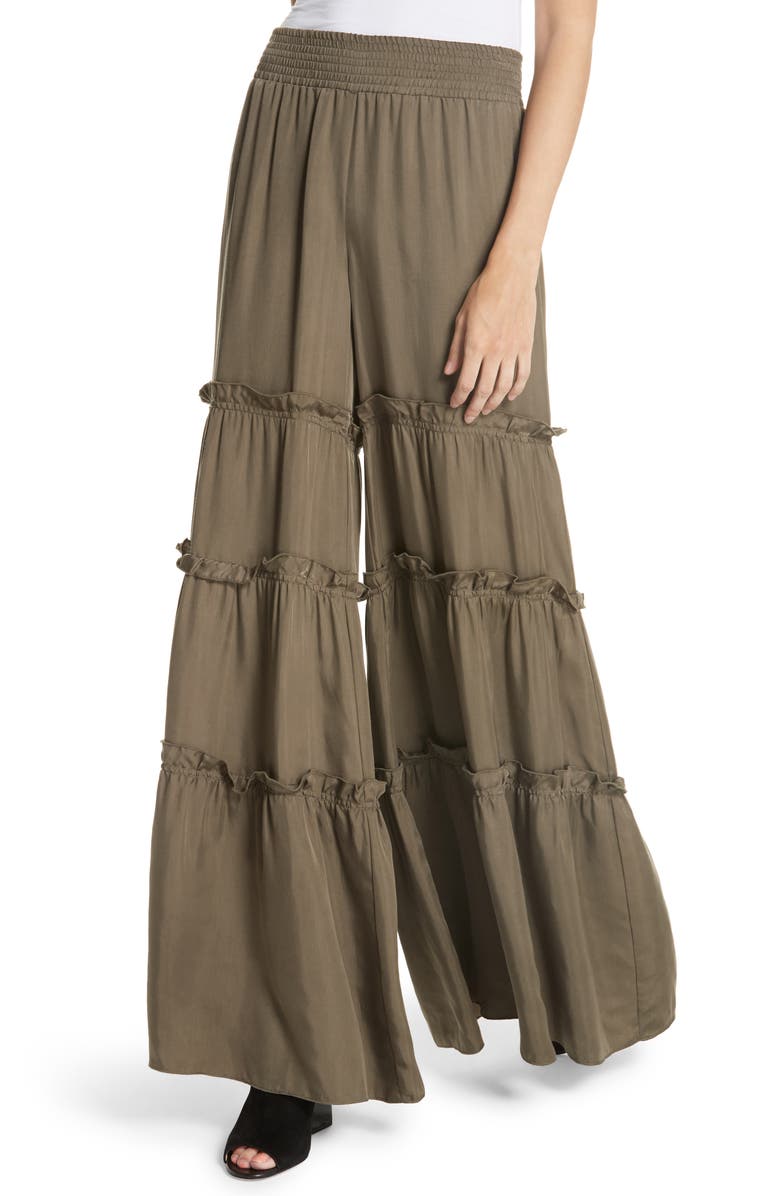 Cinq à Sept Avery Ruffle Tier Pants, Alternate, color,