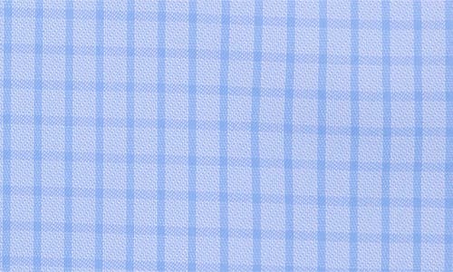 Duchamp Slim Fit Windowpane Check Dress Shirt In Blue